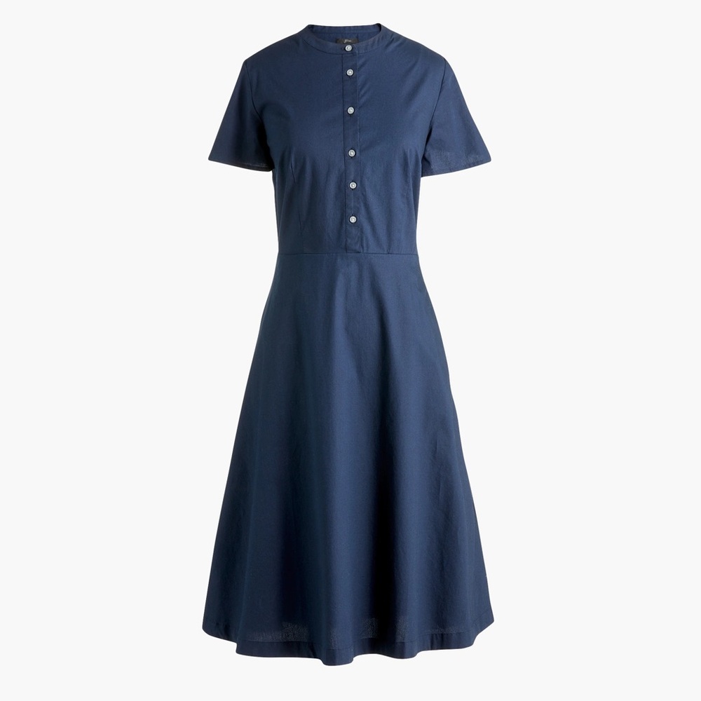 J. Crew Button-down shirtdress in cotton poplin